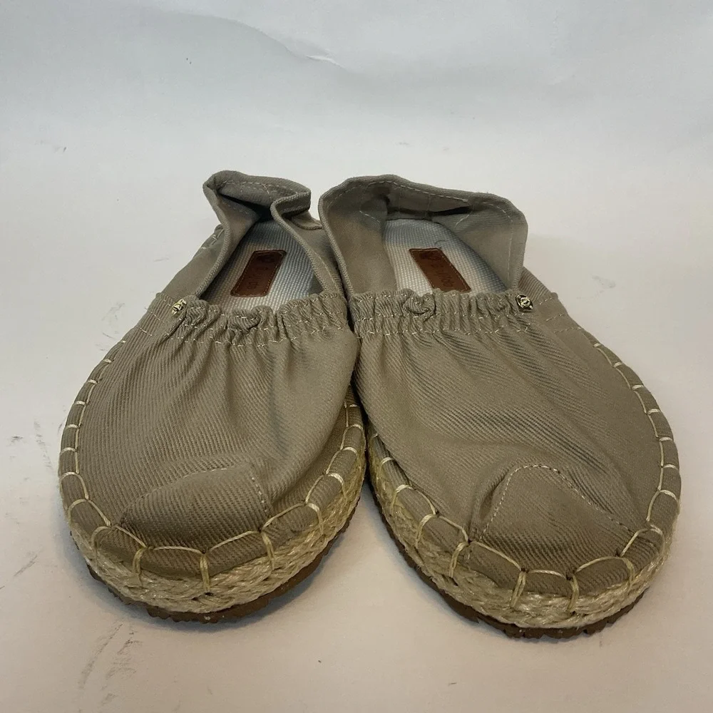 Brujilda Shoes Womens 8 Slip On Espadrille Ivory Canvas‎ Round Toe Casual Beachy